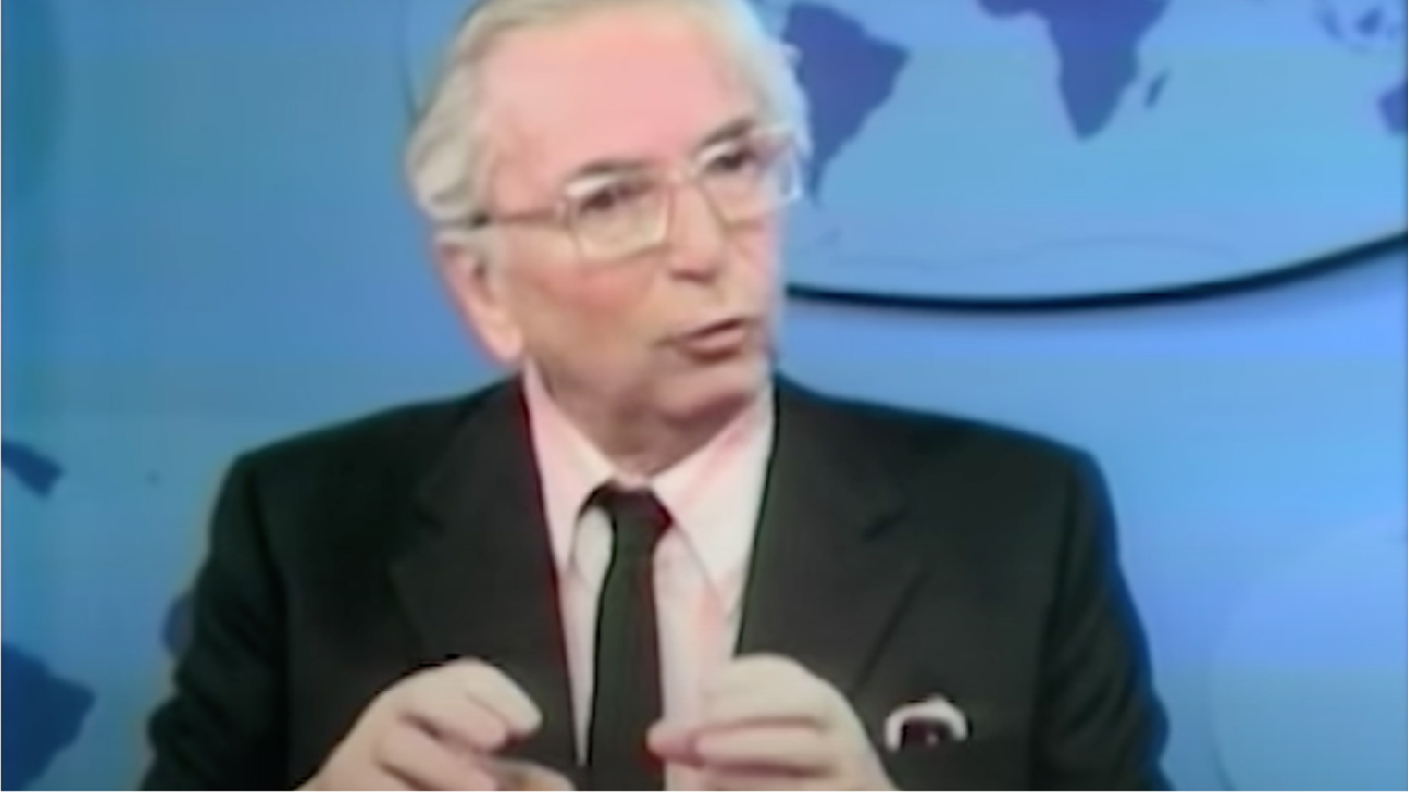 Viktor Frankl is interviewed on TV in 1972.